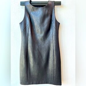 PURE AMICI | Black Sleeveless Textured Sheath Dress | Size M